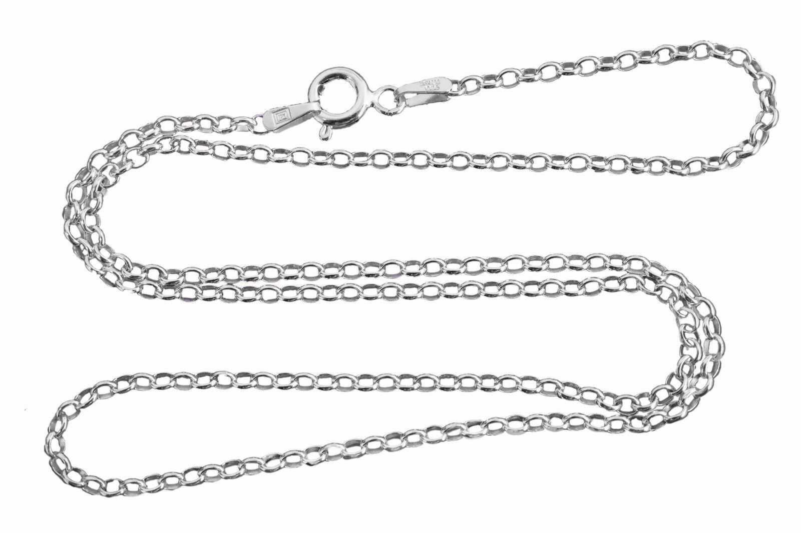 2.1mm Rolo Chain Necklace – 925 Sterling Silver – 030 Cable 16″ 18″ 20″ 24″
