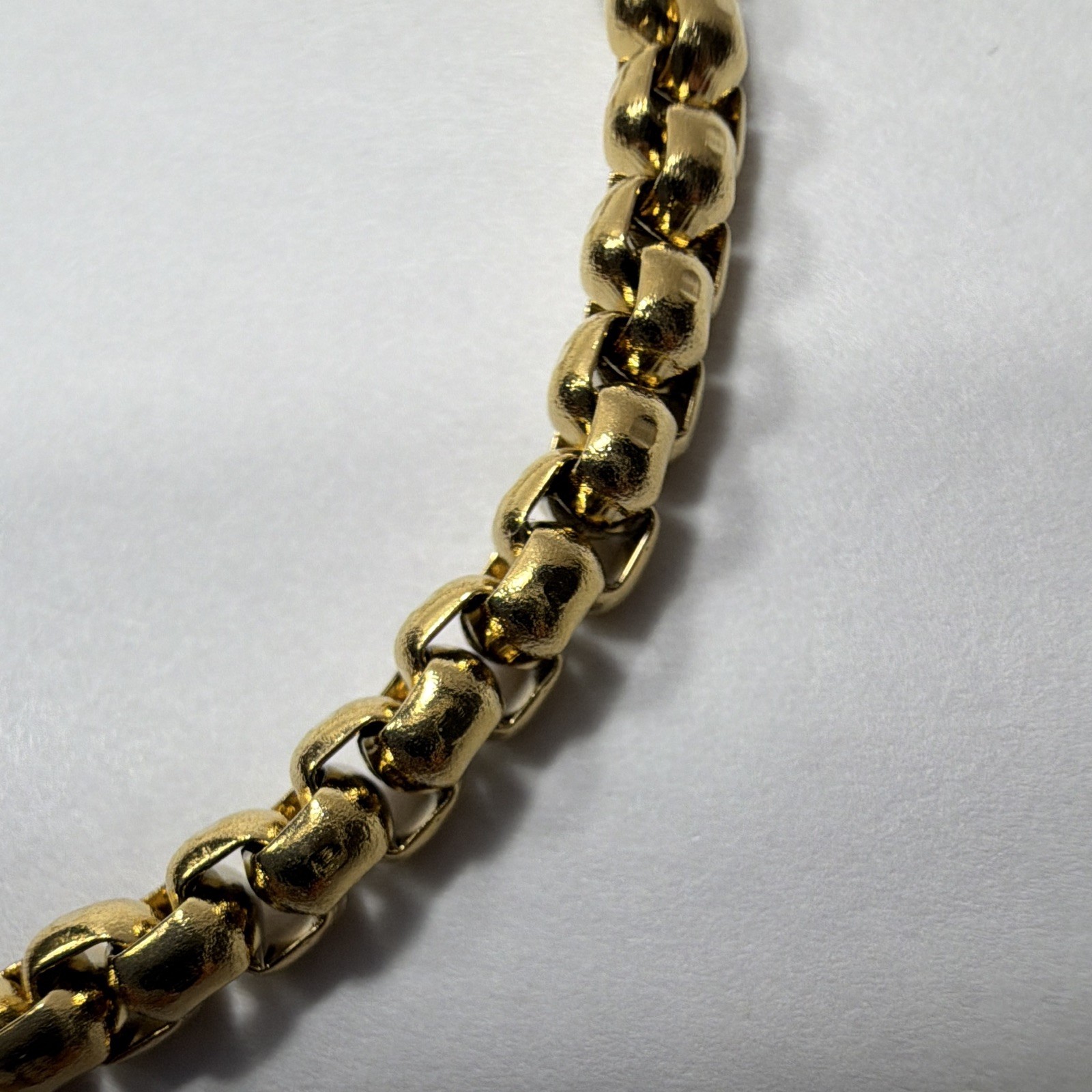 7″ Gold Tone Stainless Steel Box Chain Bracelet 3mm Men Women Unisex Jewelry