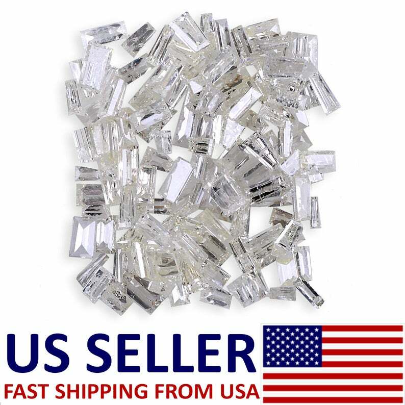 Tapered Baguette Natural Diamonds Loose 5 PCS Clarity I1-I2 Clarity G-H