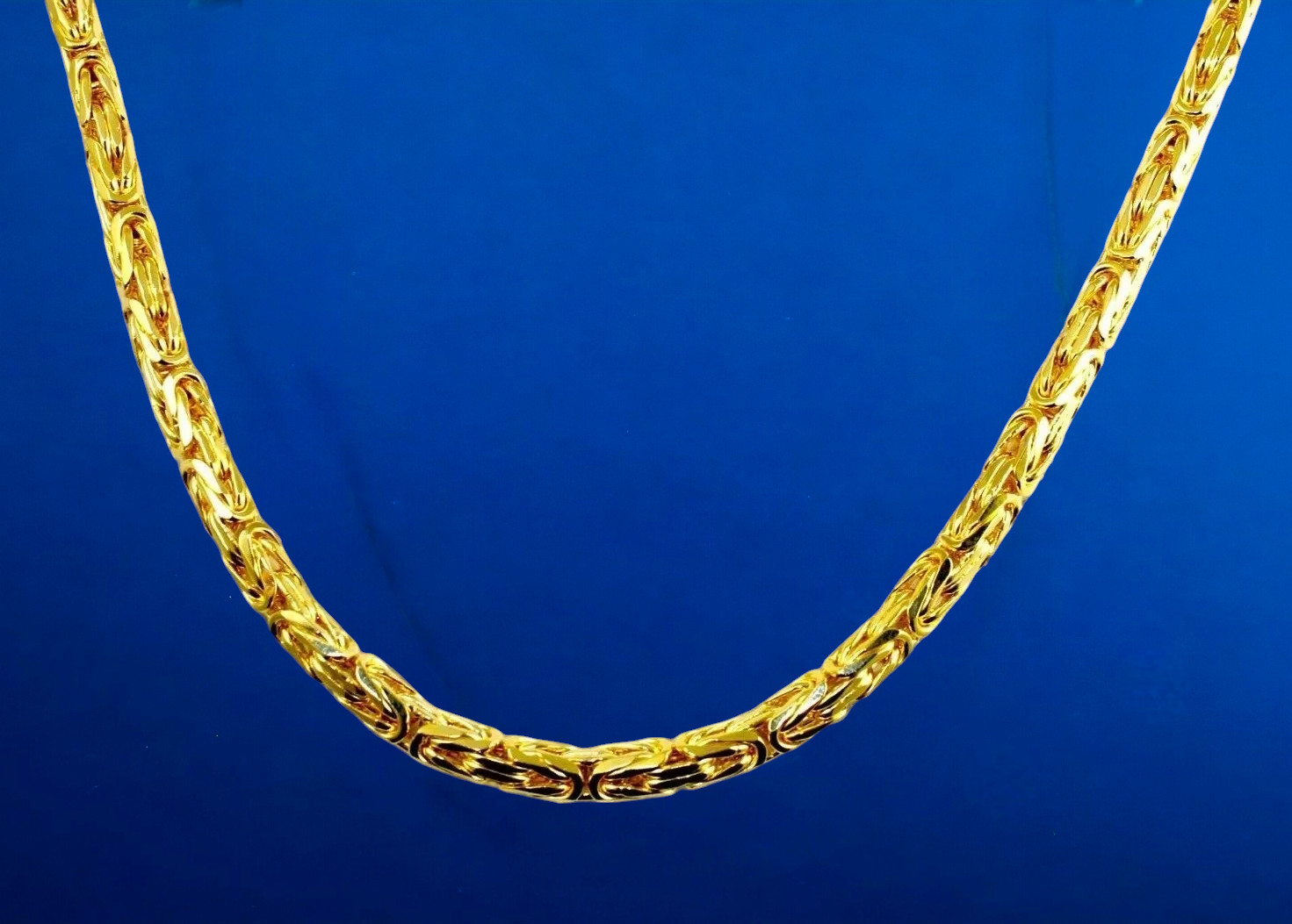 14K Yellow Gold 2mm-5mm Byzantine Square Box Chain Necklace All Sizes Real