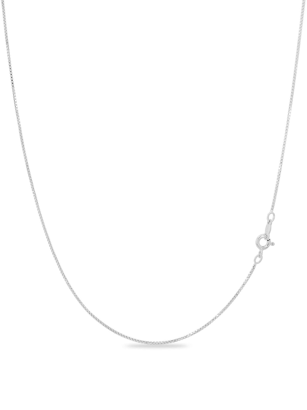925 Sterling Silver 1mm Box Chain Necklace, 18K Gold Plated Necklace for Wome…