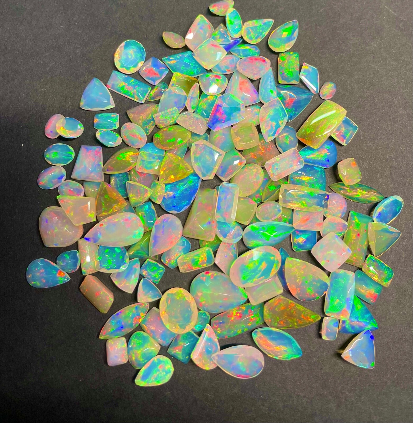 Opal Cut, AAAA Natural Opal Faceted Gemstone, Ethiopian Opal Cut loose Stone Lot