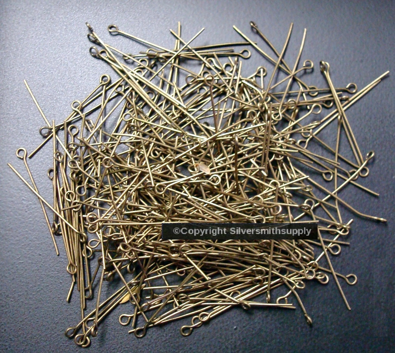 Jewelry eye pins 1 3/8 in Bronze plated 20 ga eye pins 300 pcs 35mm FEP012B