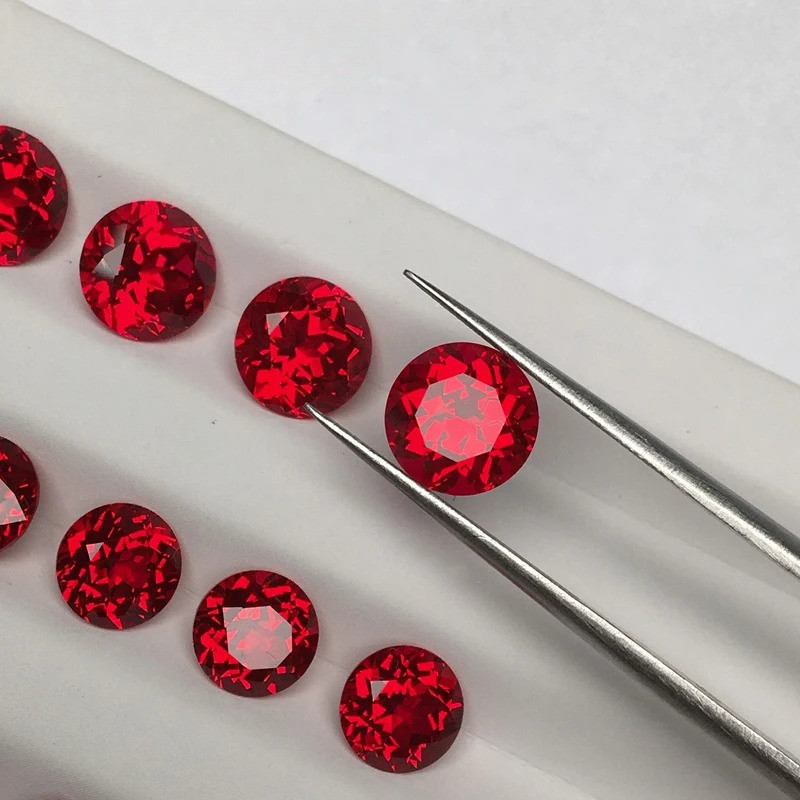 Pigeon Blood Red Lab Grown Ruby Loose Stones AGL Certificate for Jewelry Making