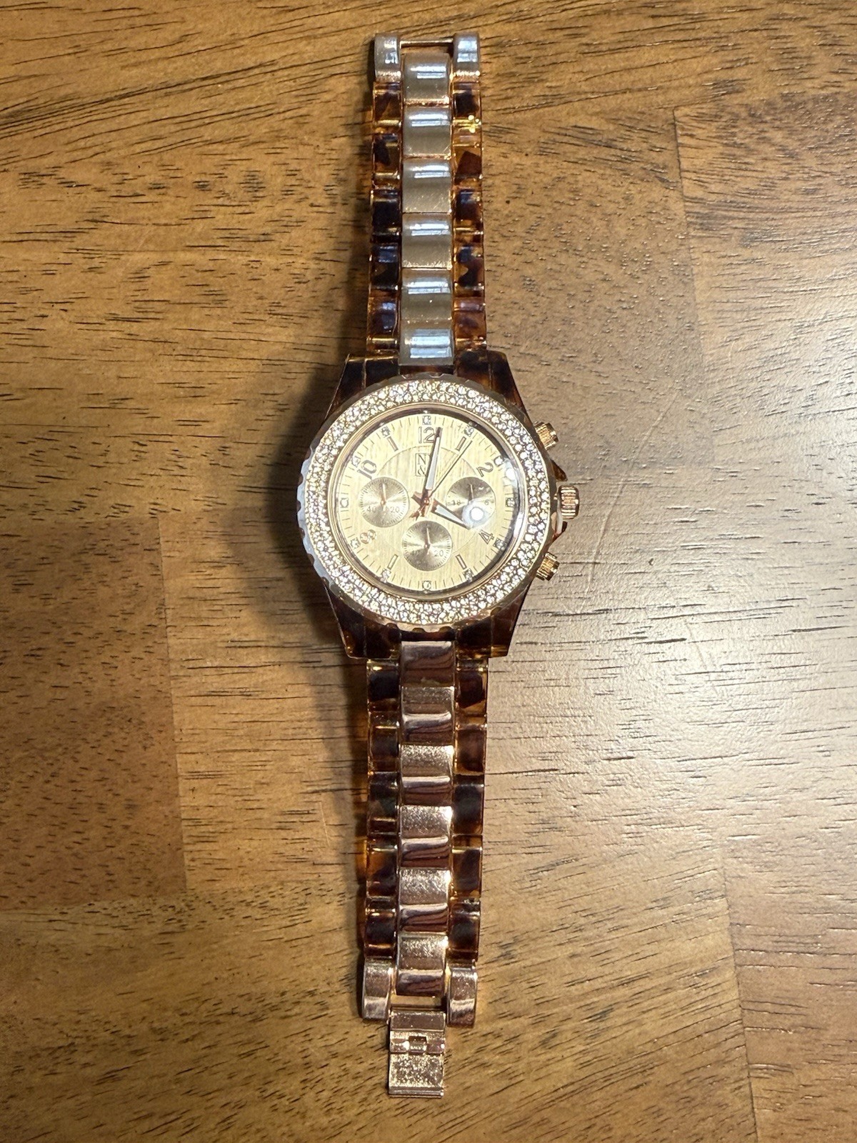 NY&C Women’s Gold Tone Tortoise Watch NY3895 New Needs Battery