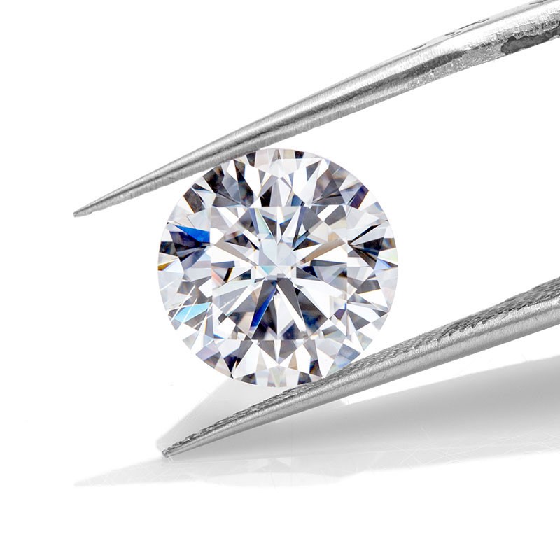 US 10mm 4CT GRA Certified D VVS1 Moissanite Loose Stones Round Cut Pass Tester