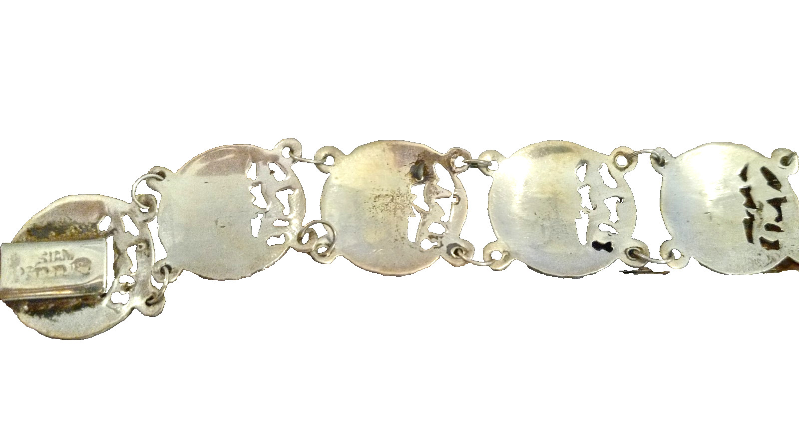 Vintage SIAM STERLING Silver BRACELET 7.5″