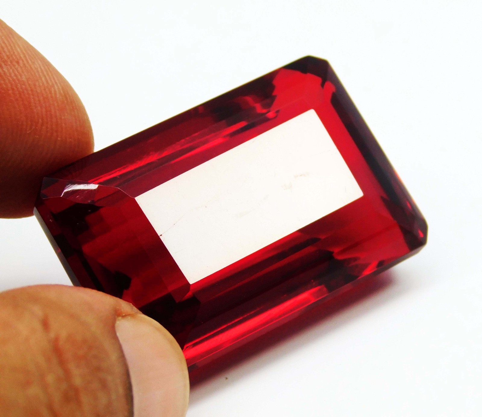 197.60ct. Natural Certified Brazilian Emerald Cut Translucent Red Topaz gemstone