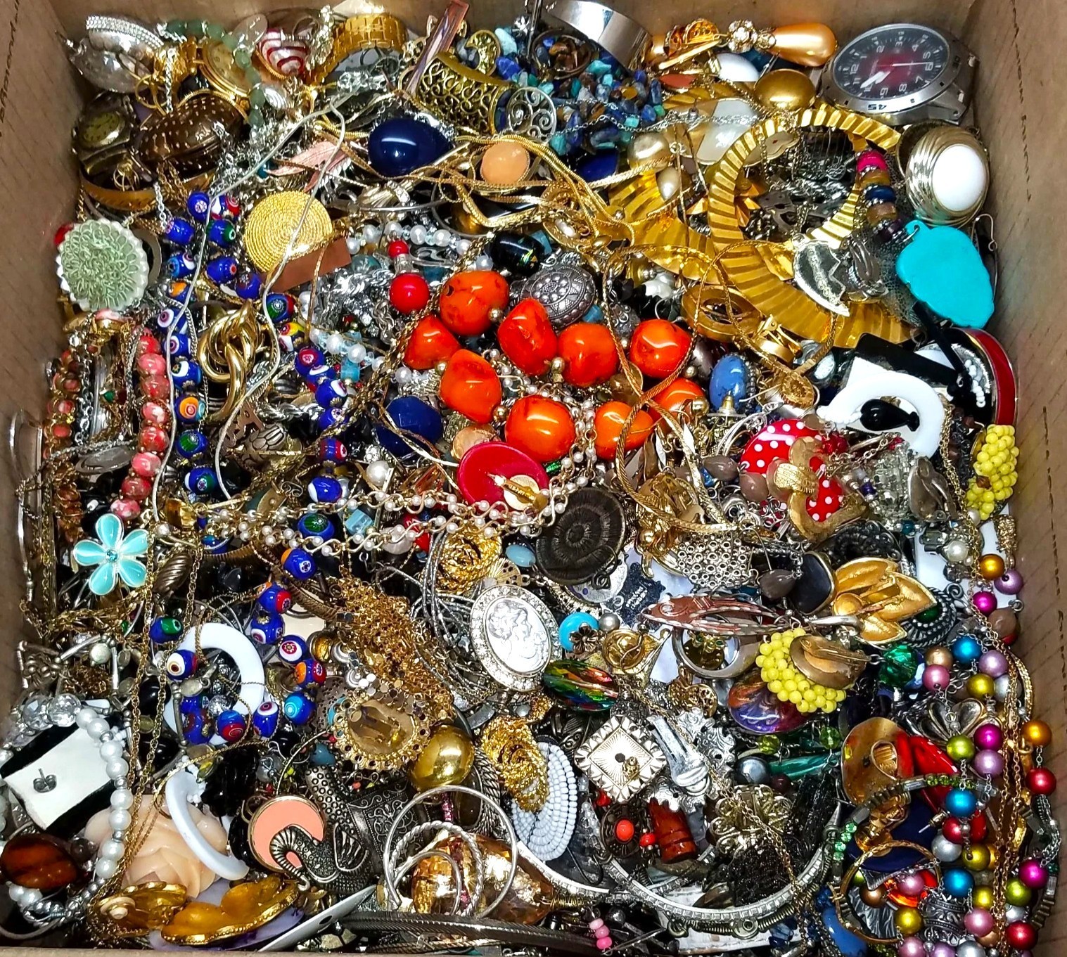 20 BIG POUNDS LBS Jewelry Lot Vintage Mod Junk Craft & Good Resell Tangled In