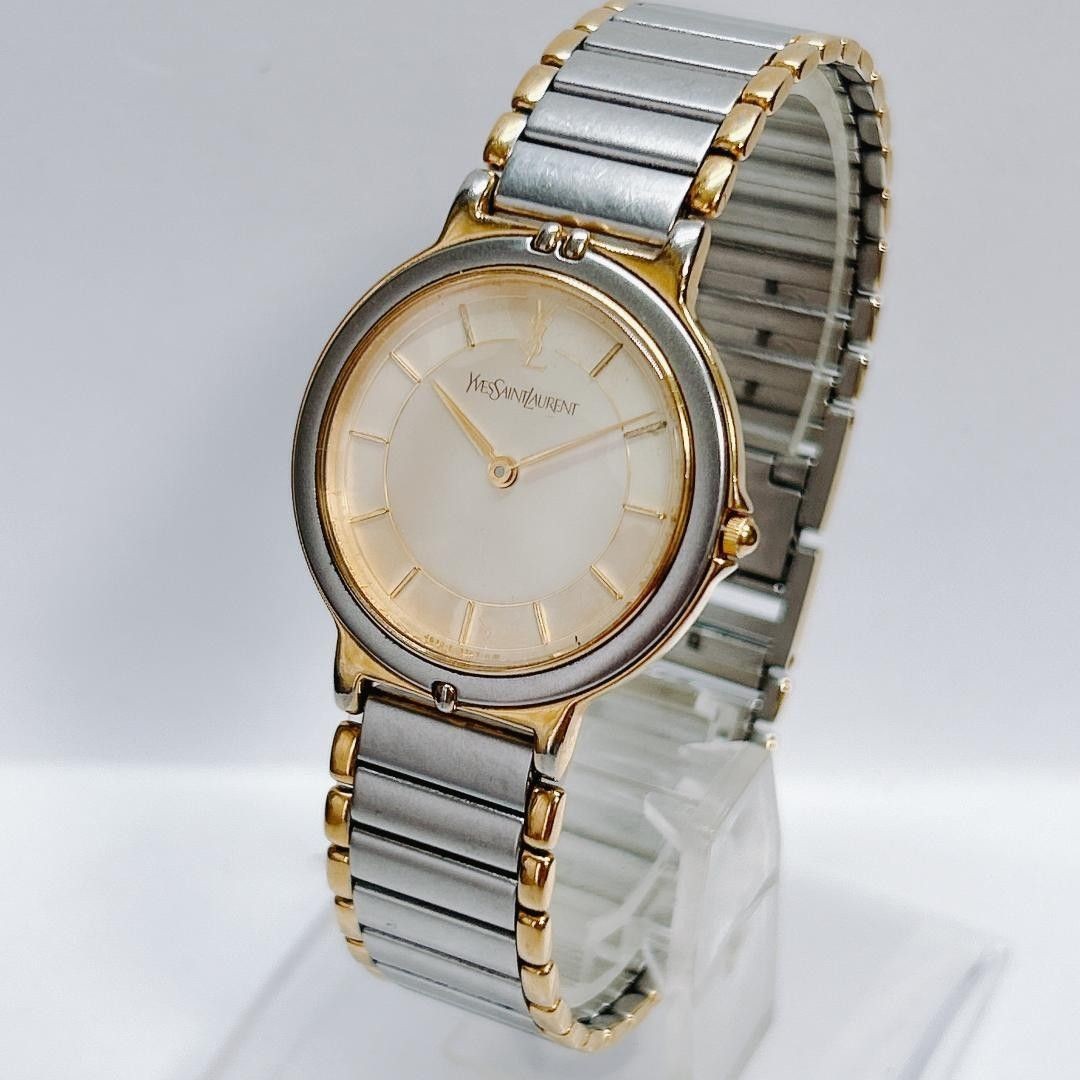 Yves Saint Laurent Ladies Watch Working 00s 4620 E62267 YSL Gold Dial Quartz