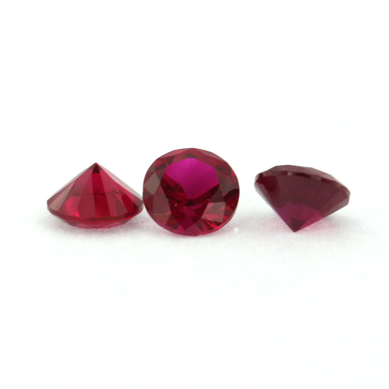 Loose Round Cut Garnet CZ Stone Single Red Cubic Zirconia Jan Birthstone Shape