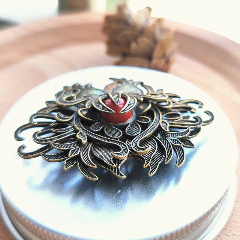 Chinese Retro Cloisonne Handmade Brooch Cheongsam Hanfu Decoration Jewelry