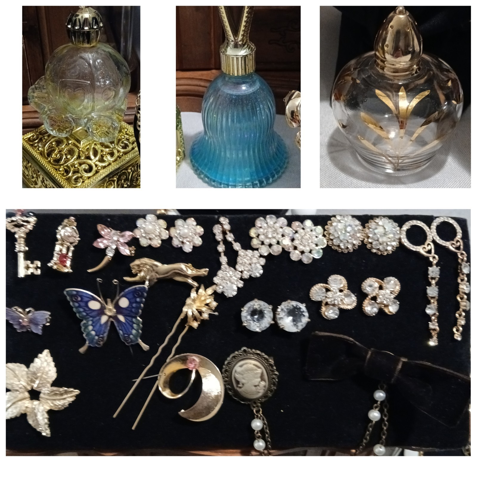 Mixed Vanity & Accessories Jewelry Lot (Includes Jewelry Box) More than 50 Pcs