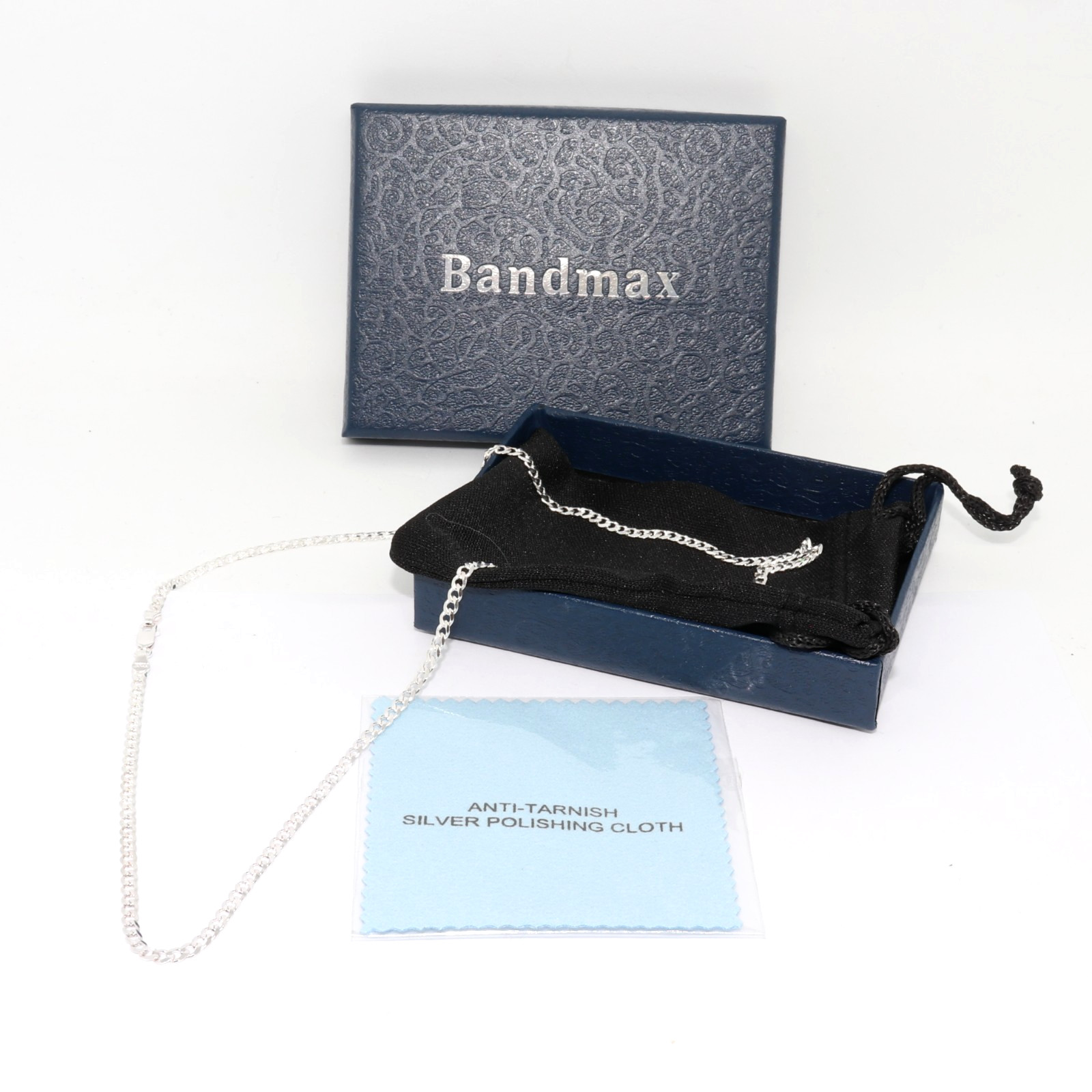 Bandmax 925 Sterling Silver Jewellery Necklace Chain 44cm Length