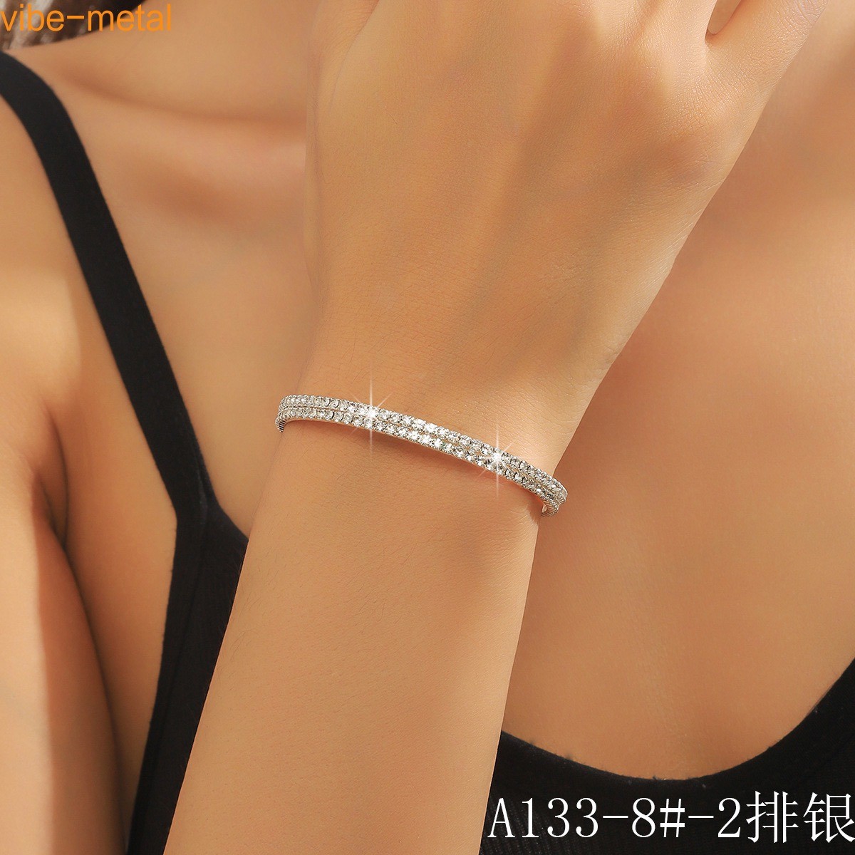 Sparkling Crystal Oval Chain Bracelet, Elegant Women’s Jewelry for Mother’s Day