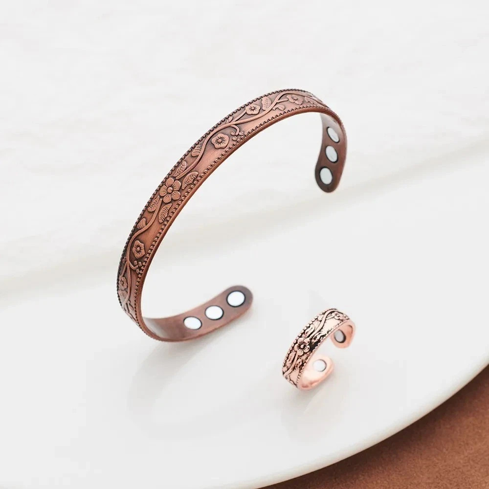 Copper Magnetic Bracelet for Arthritis Pain Relief Powerful Magnets Energy Cuff