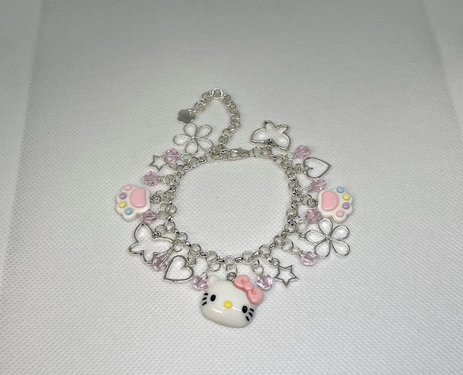 ~Hello Kitty~😺Cute Cat Charm Bracelet~ Anime Sanrio~Single Chain! 🌈You Choose