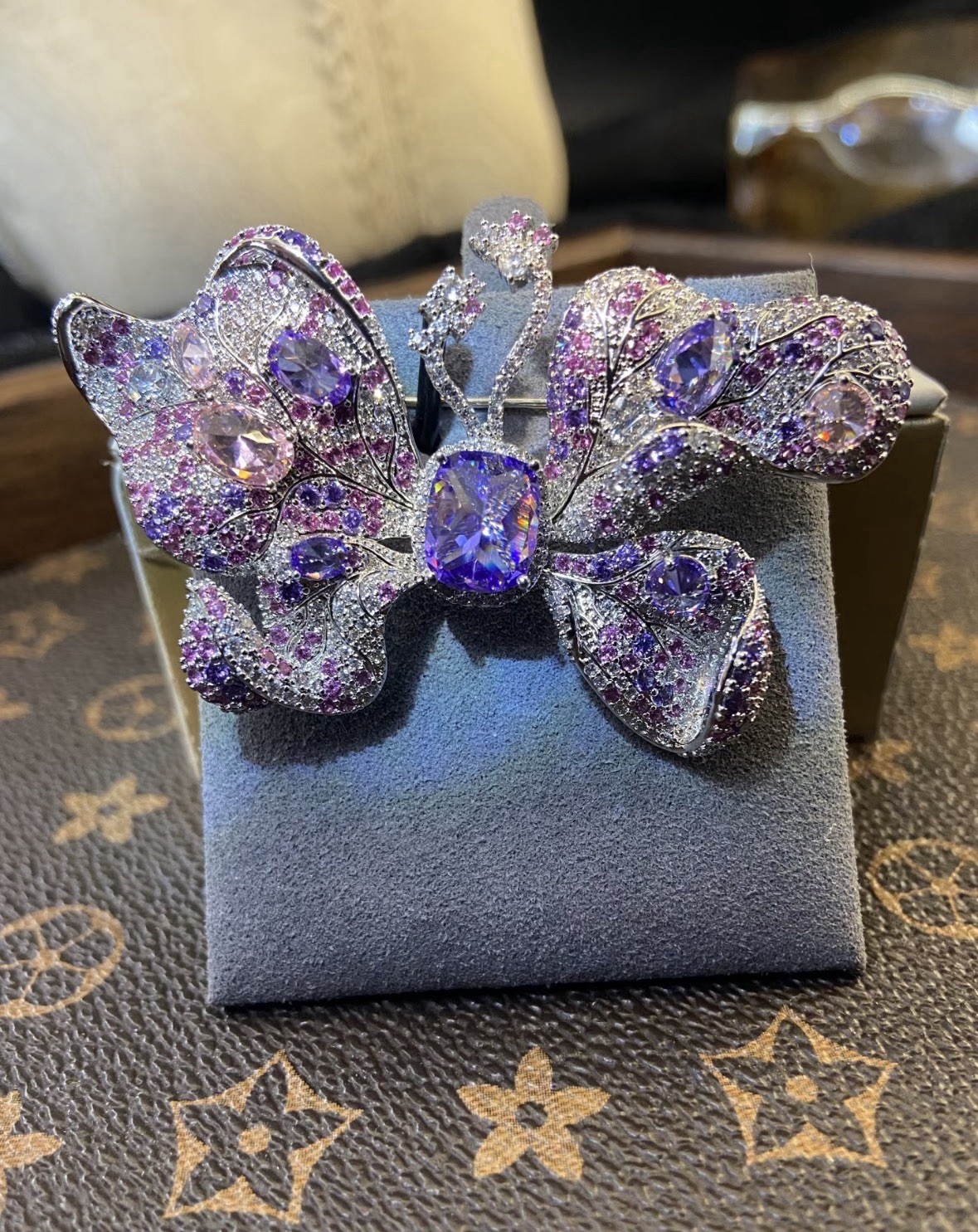 Full-Zircon Butterfly Brooch