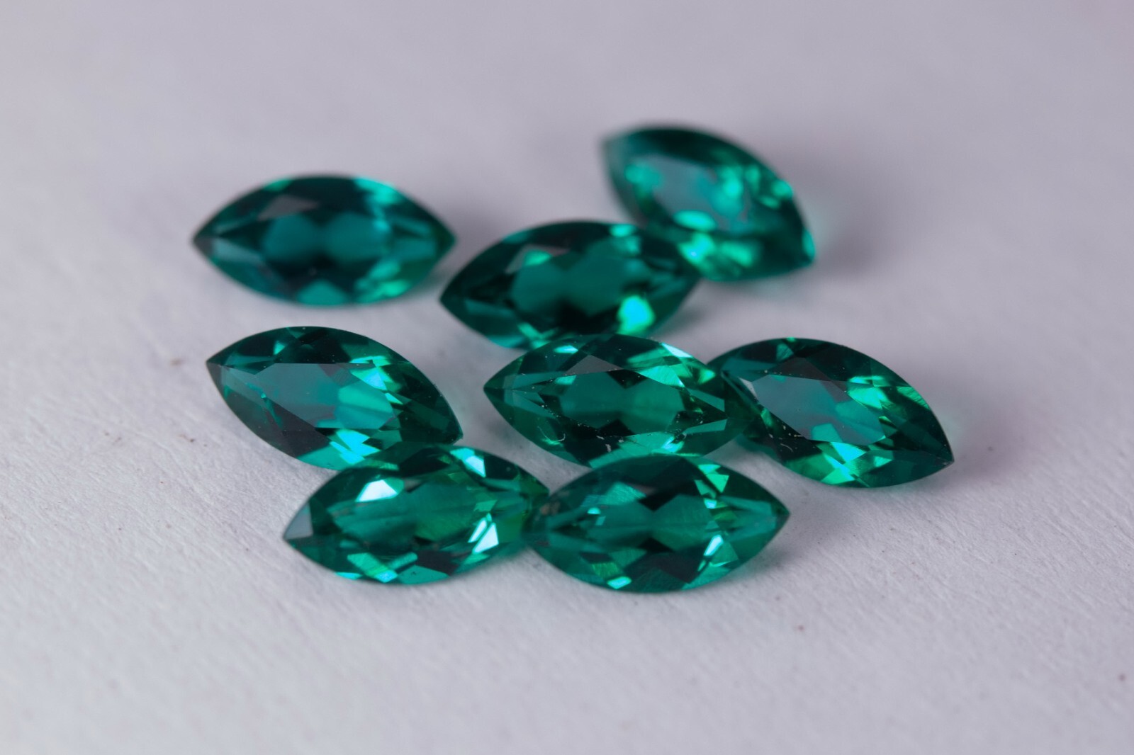 Loose Gemstone Lab Created Emerald Hydrothermal Marquise shape