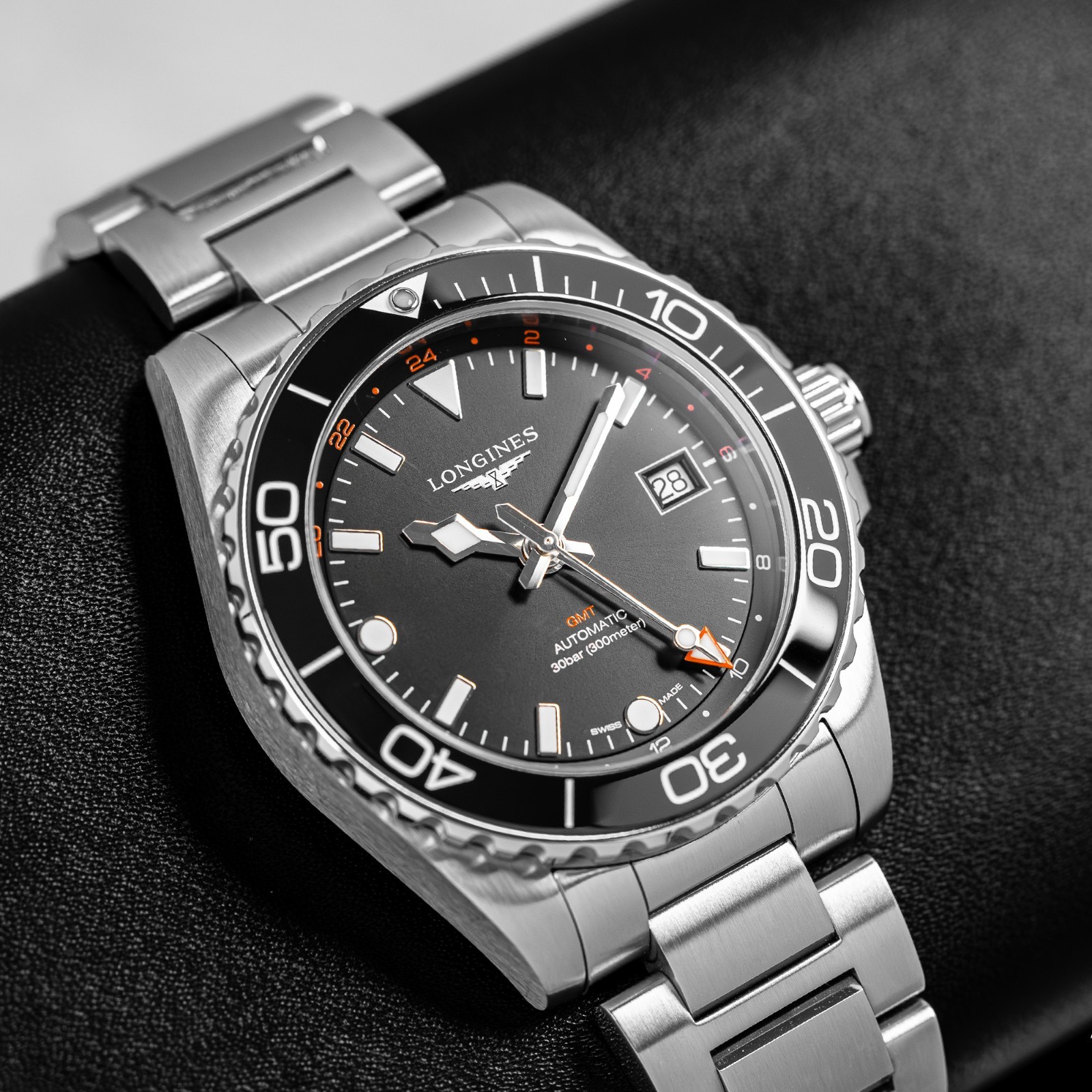 Longines HydroConquest Black Unisex Adults Watch – L3.790.4.56.6