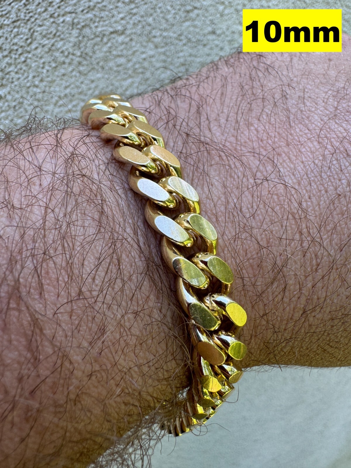 Mens Real Solid 14k Gold Vermeil 925 Silver Miami Cuban Bracelet 4-10mm 6.5-9″