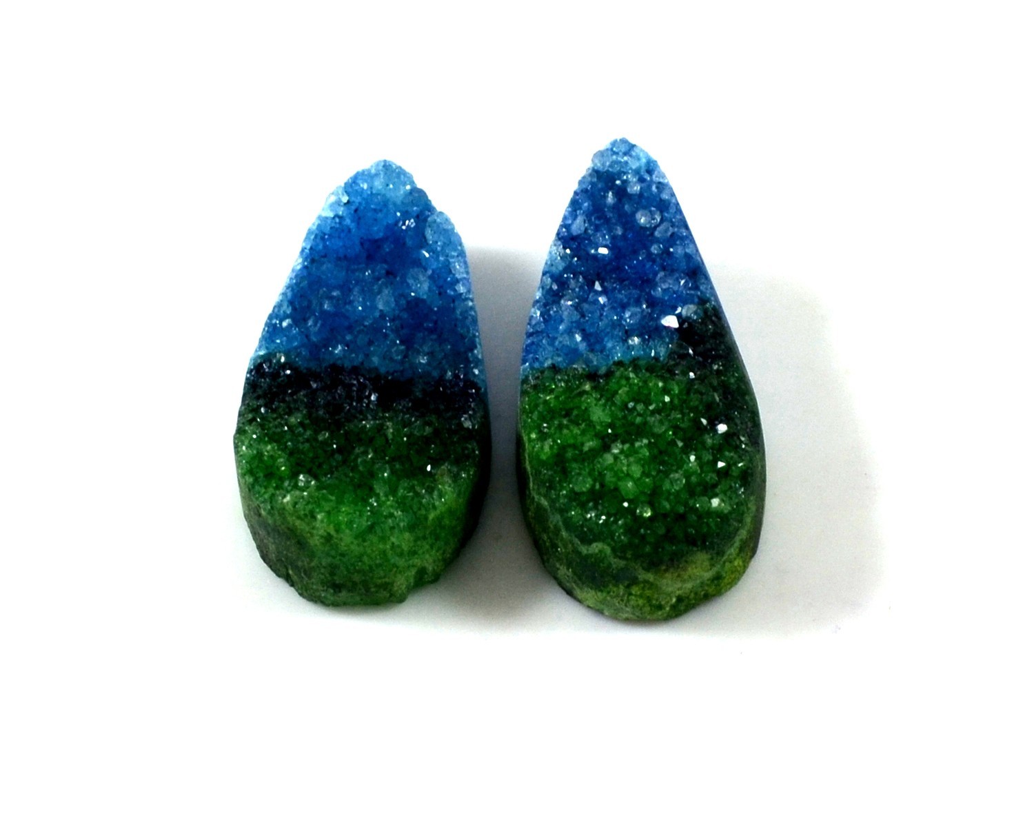 53Ct. Dyed Multicolor Pear (29x14mm) Solar Sugar Druzy Gemstone-A332