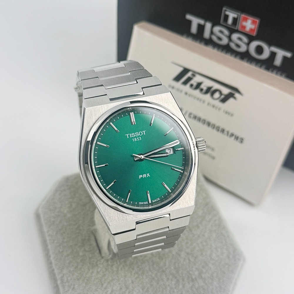 Tissot PRX Green Dial Stainless Men’s Quartz Watch 40mm – T137.410.11.091.00