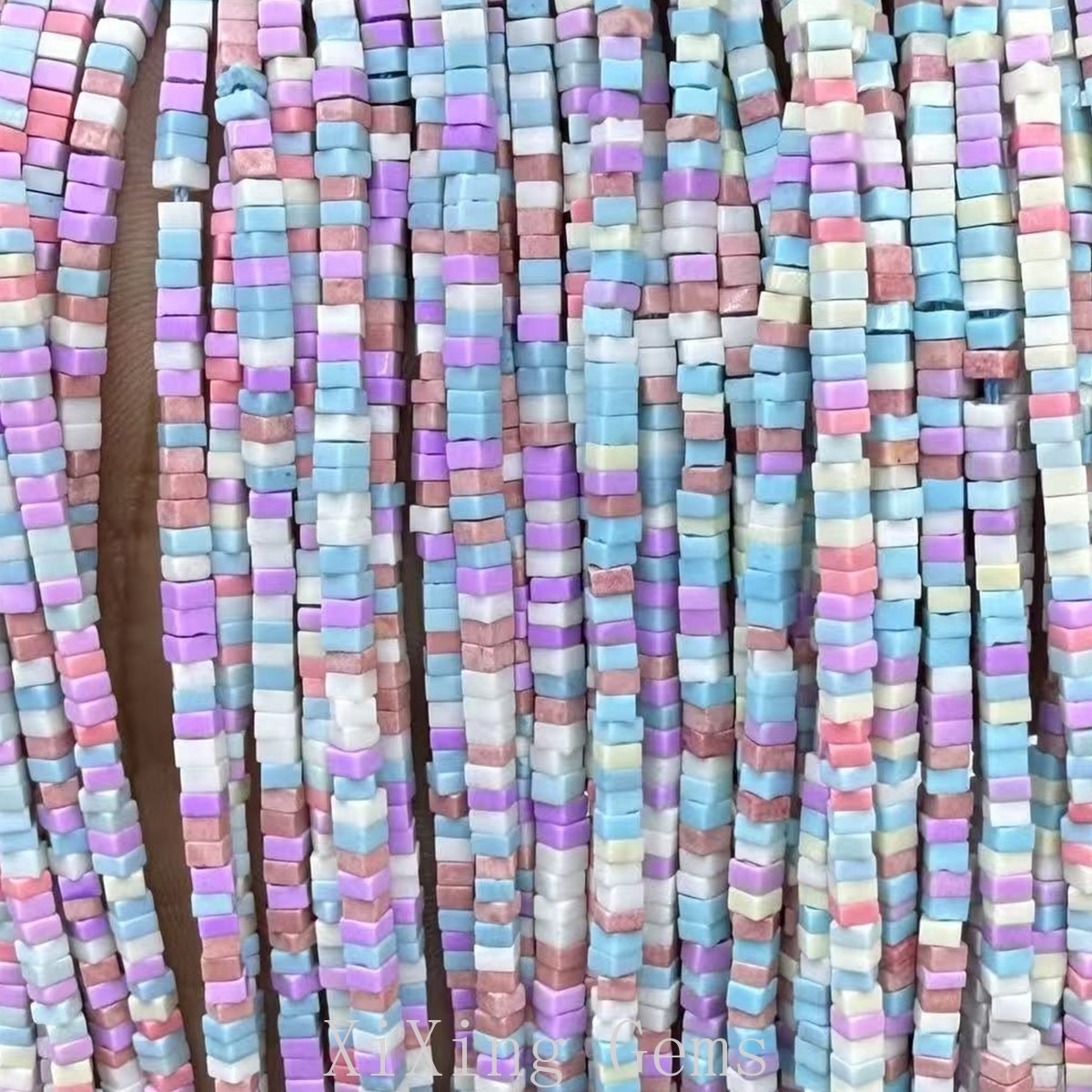 1x2mm Macaron Colors Turquoise Flat Square Disc Spacer Beads for Jewelry Making