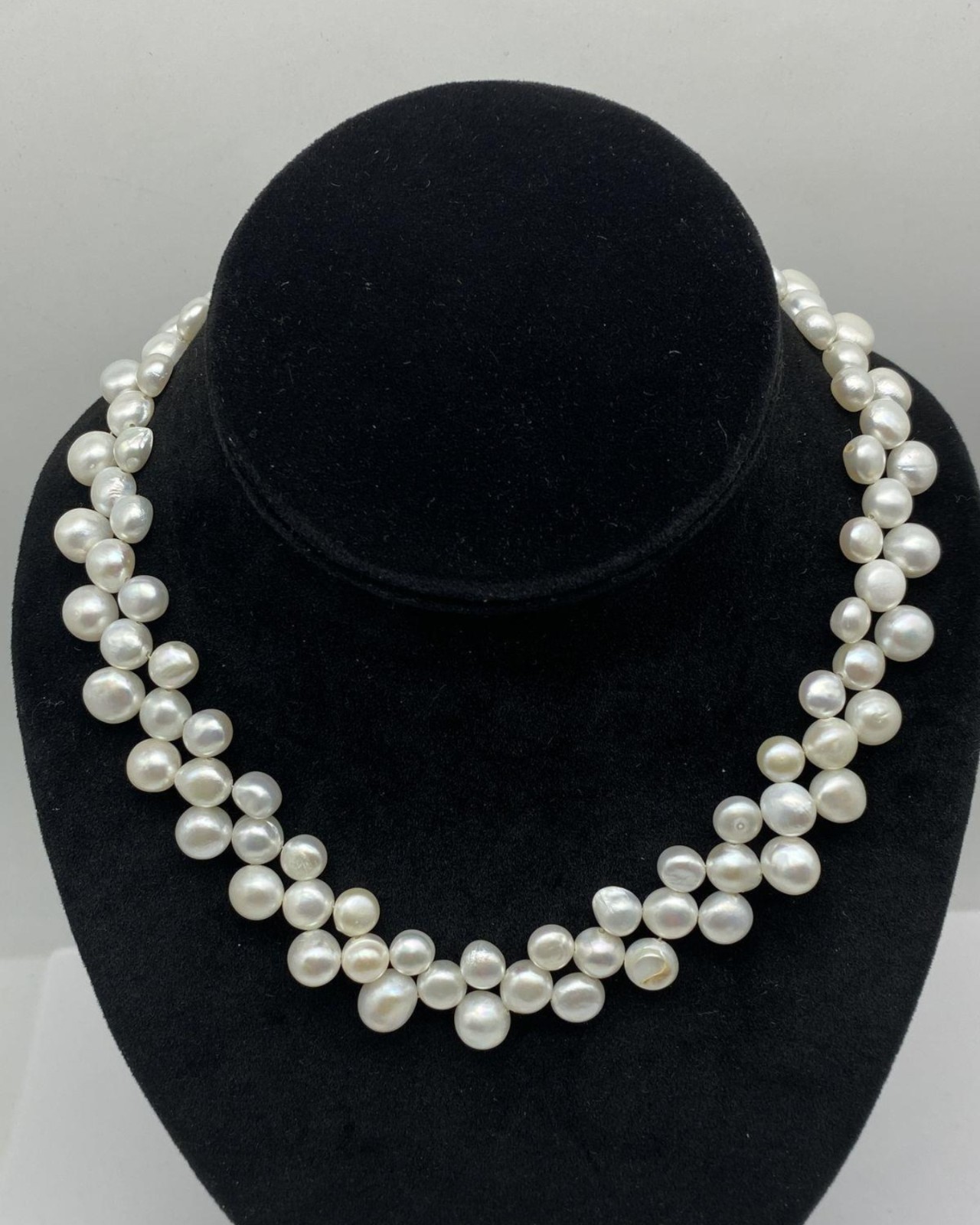 Freshwater Pearl Double Strand Necklace 1/20 14K GF Clasp Baroque
