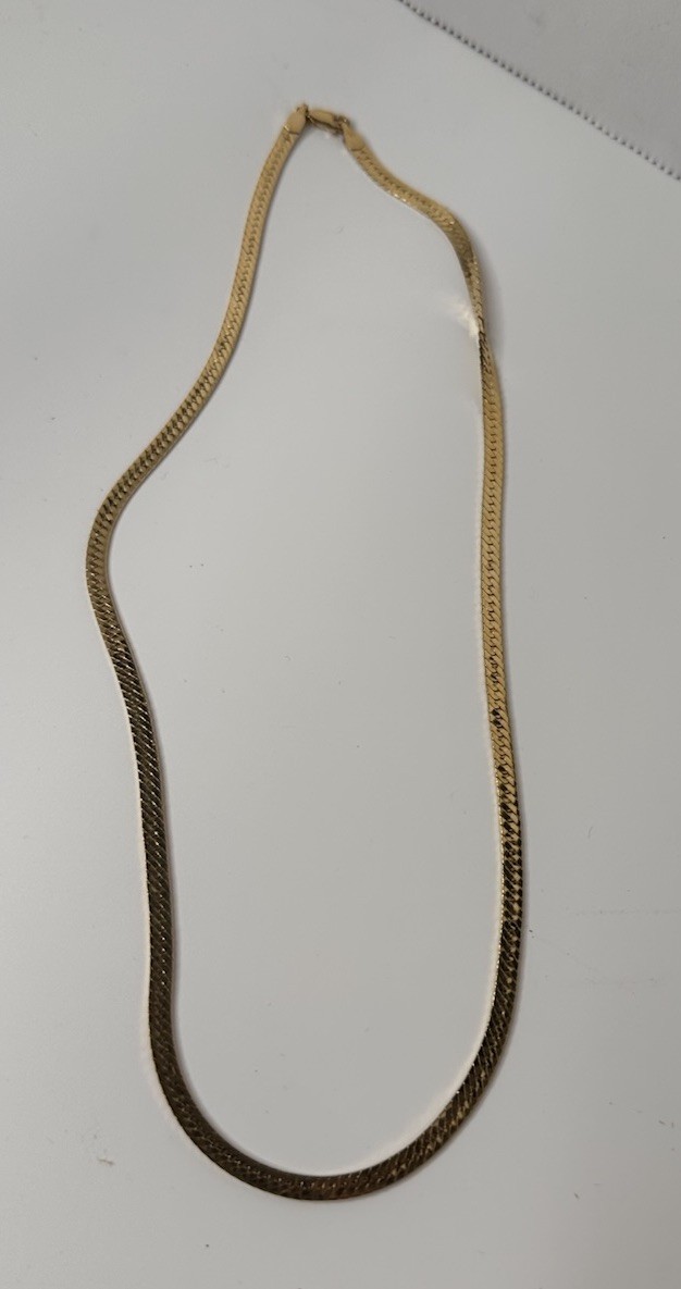 1/20 14K Gold Filled Herringbone Chain Necklace 12.91g Gold GF