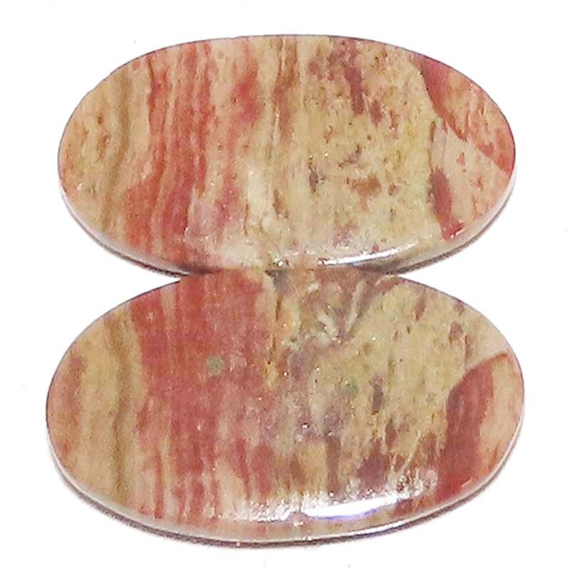 Natural American Picture Jasper Pair Cut Oval Cab stone 30.40Cts 16X29X4mm BC-24