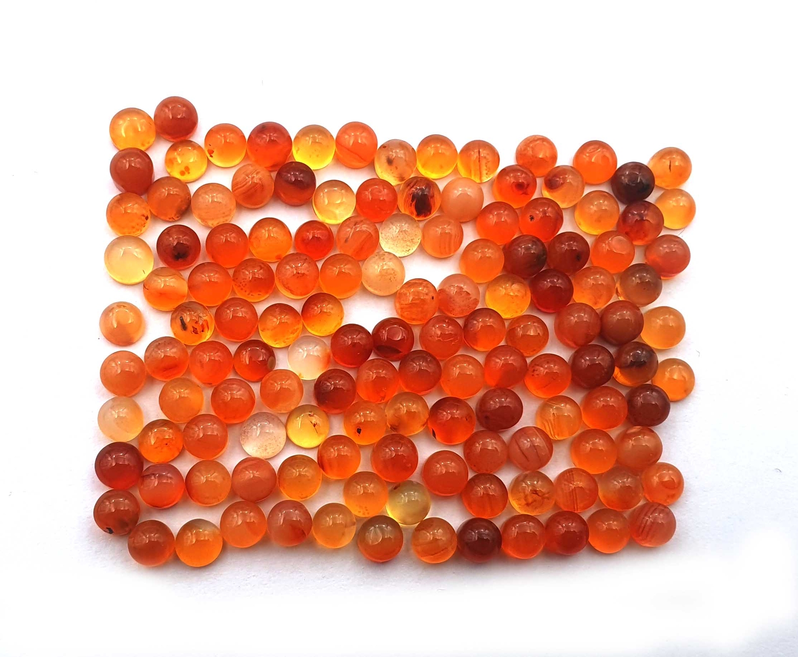 Natural Carnelian Round Cabochon Loose Gemstone Lot 100 Pcs 4 MM
