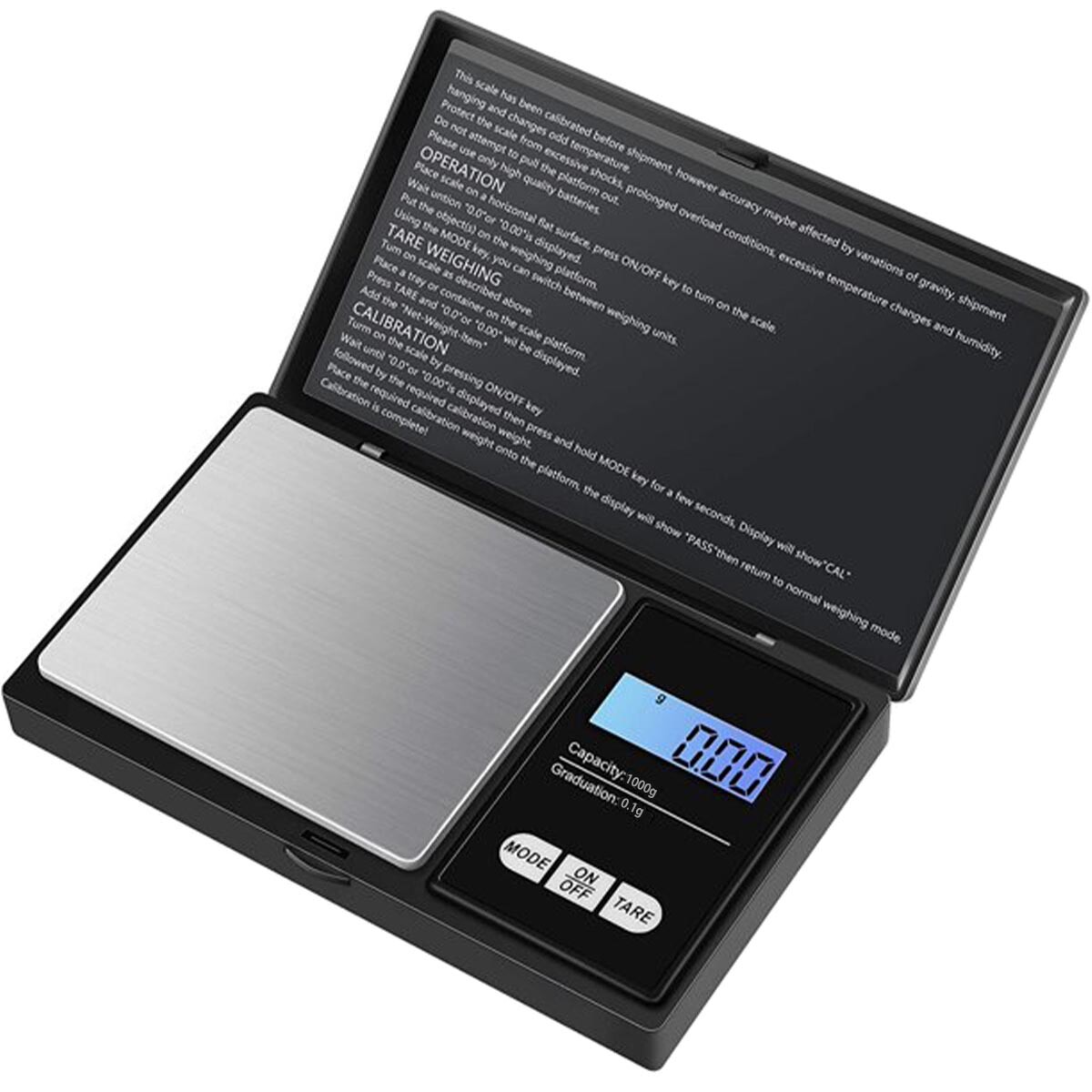 Digital Scale 1000g x 0.1g Precise, Healthy Eating Food Scale G, OZ, GN, CT, DWT