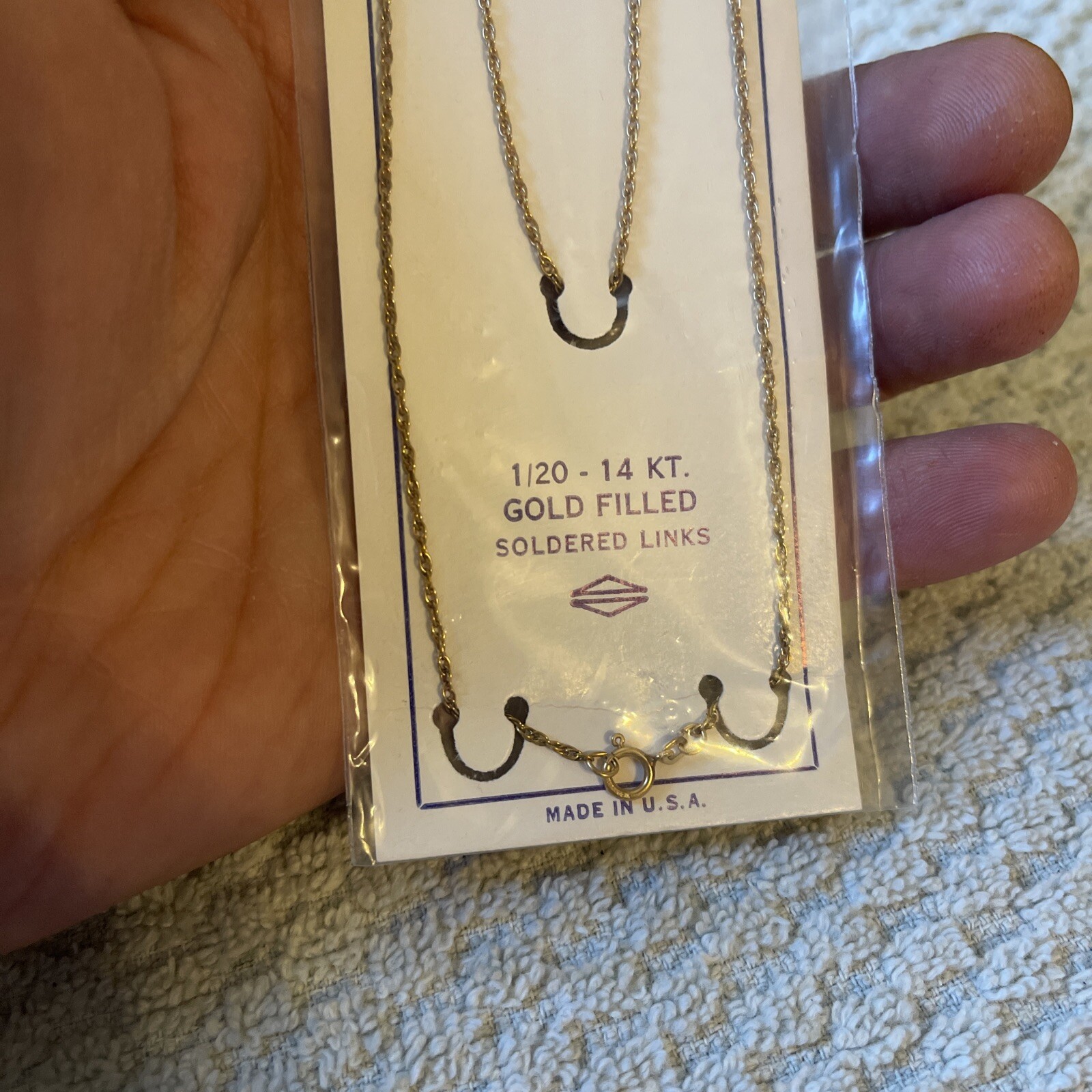 1/20th 14k Gold Fill Rope Chain Necklace 18 Inches Length