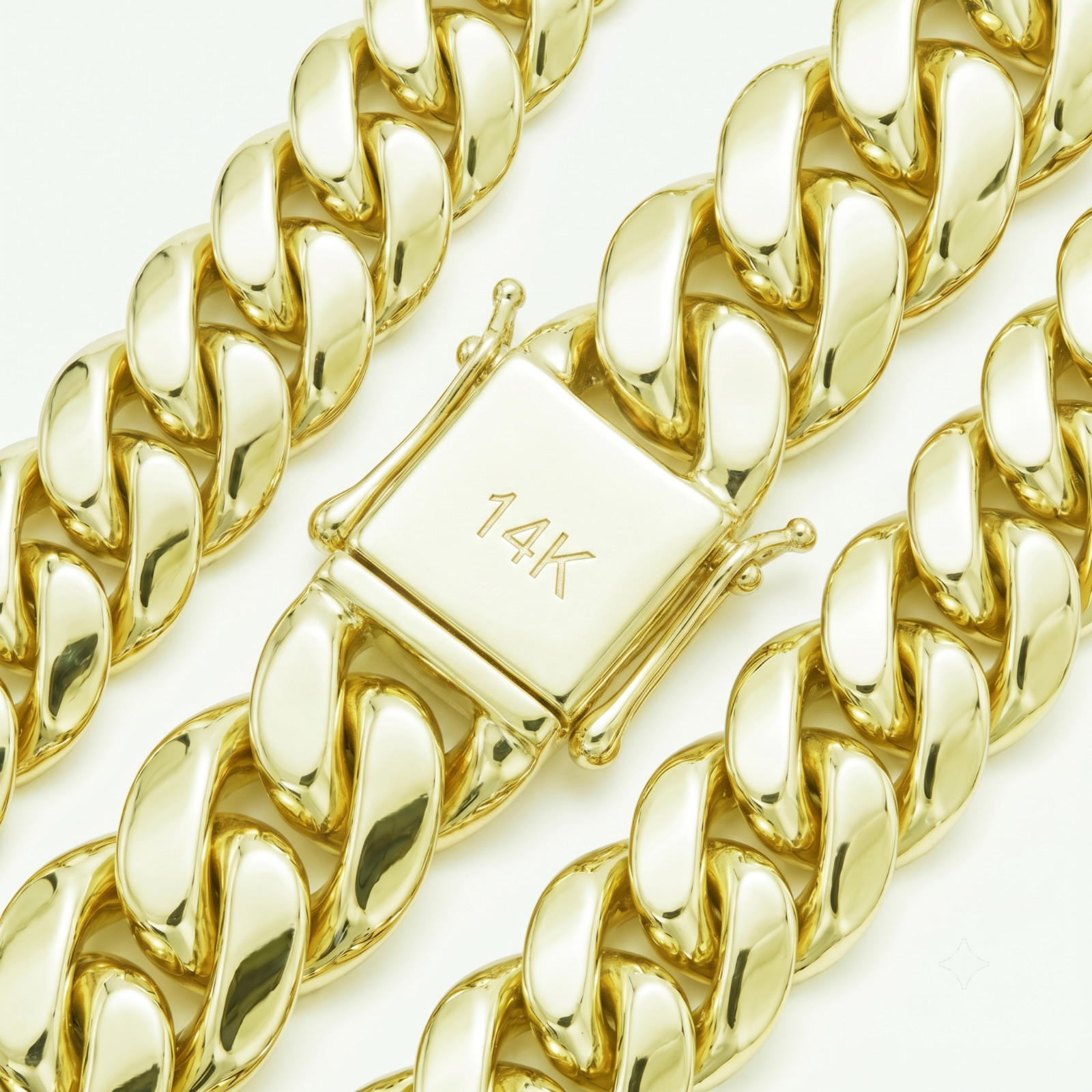 14k Gold Plated Stainless Steel Cuban Link Chain Necklaces and Bracelet for Men