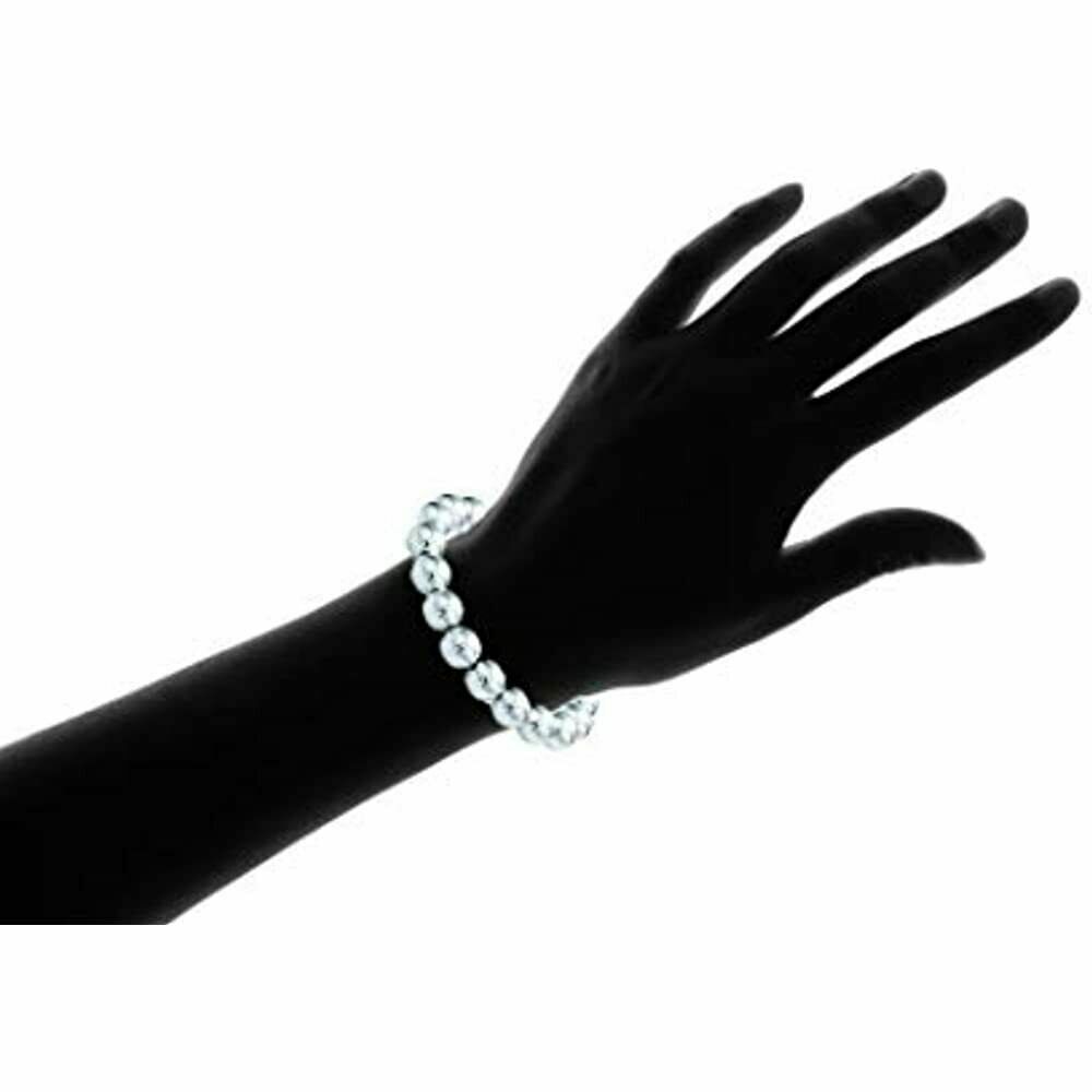 Sterling Silver 4MM-10M Italian Bead Ball Chain Bracelet- Handmade Bead Italian