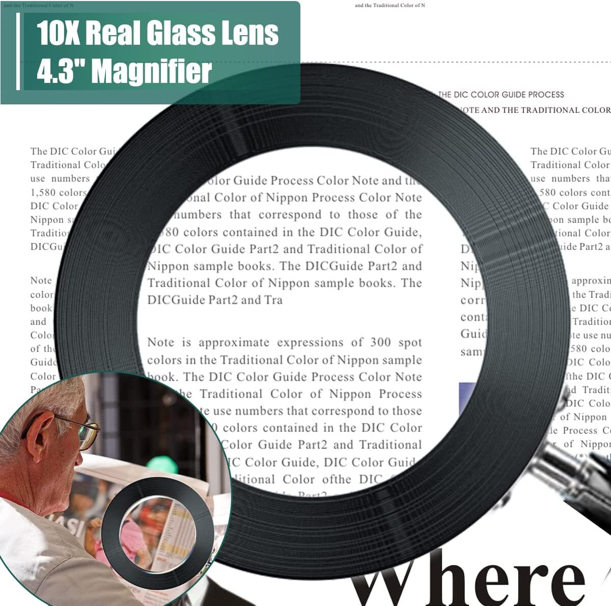 10X Magnifying Glass Desk Light Magnifier LED Lamp Reading Lamp With Base&Clamp