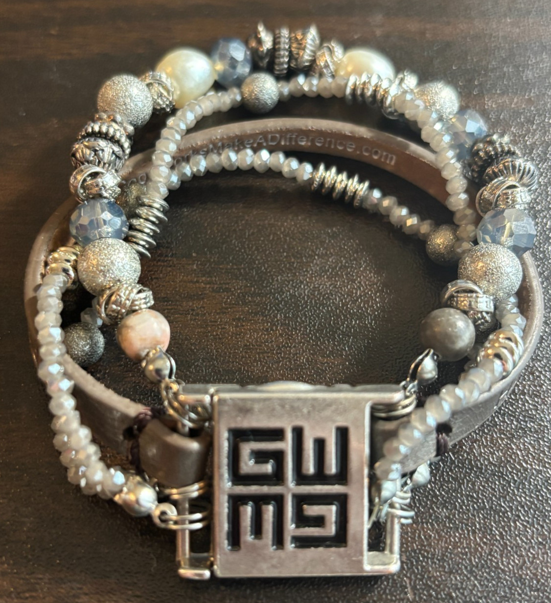 Good Works Leather Beaded Bracelet 4 Strand
