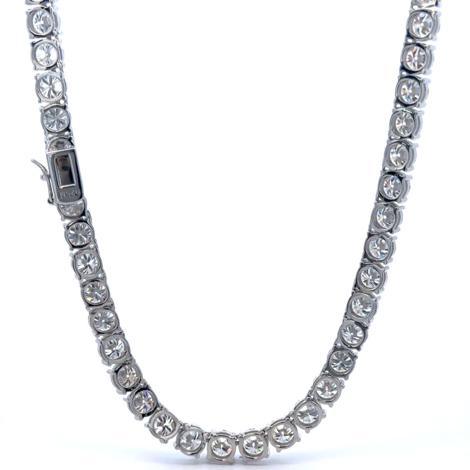 MOISSANITE 925 Sterling Silver Tennis 3mm 6.5″ Bracelate Passes Tester