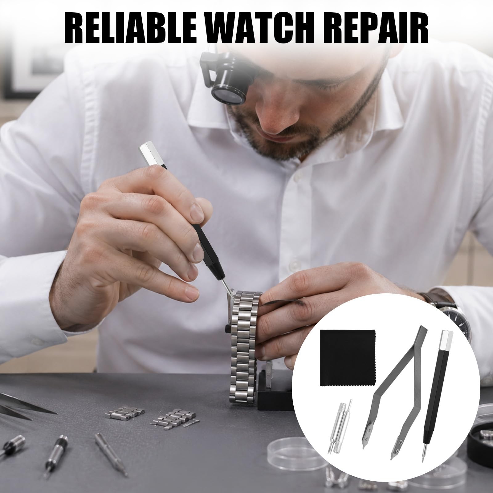 Mikovivi Watch Spring Bar Tool Kit, Scaled Band as shown in the picture