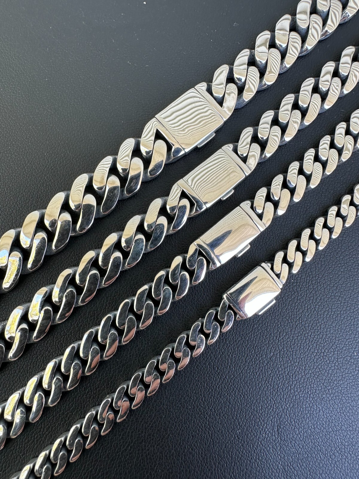 Miami Cuban Link Chain Necklace Real 925 Sterling Silver Sleek Box Clasp 6-12mm