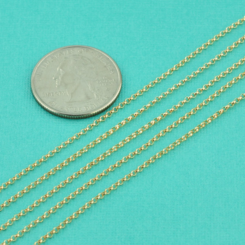 14K 1/20 Gold Filled Bulk Rolo Chain 1.5mm link