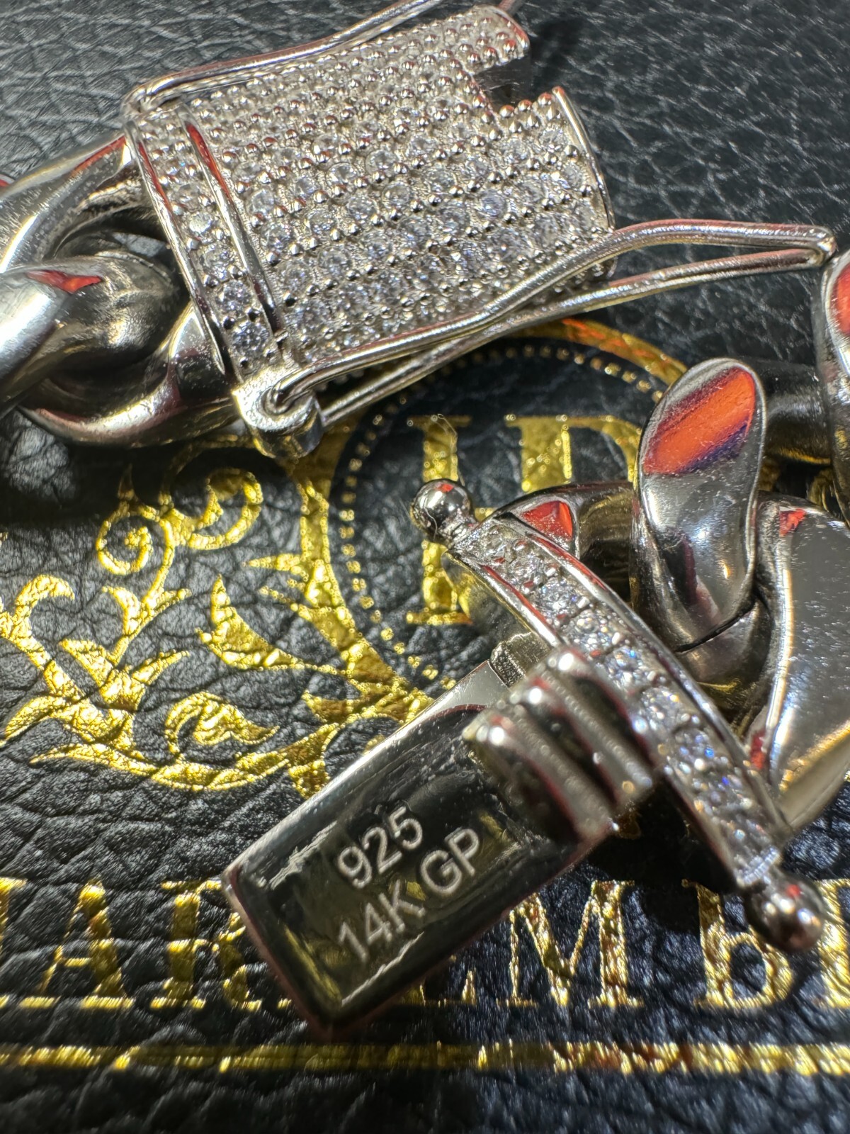 Miami Cuban Link Stainless Steel Chain W. 1ct CZ Iced 925 Silver Clasp 8mm-14mm