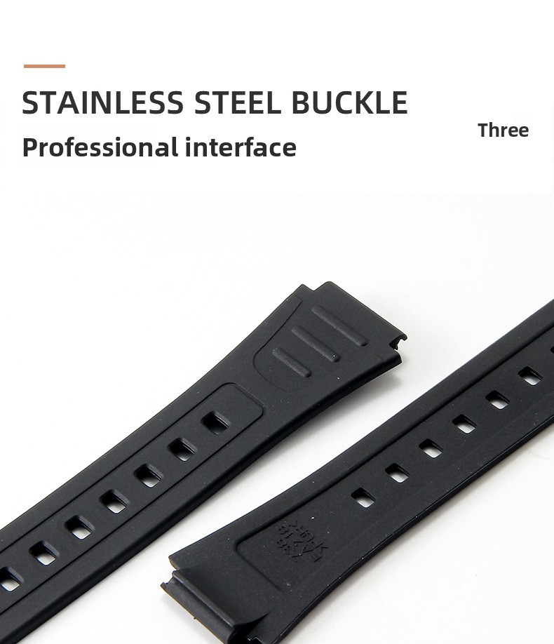 For Casio F84/F91/F91W/F94/F105 Waterproof Rubber Watch Band Strap with Tools