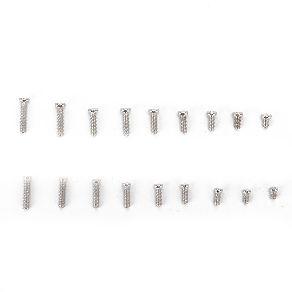 1800Pcs/Box Stainless Steel Watch Back Case Glass Screw Assortment With 18 Sizes