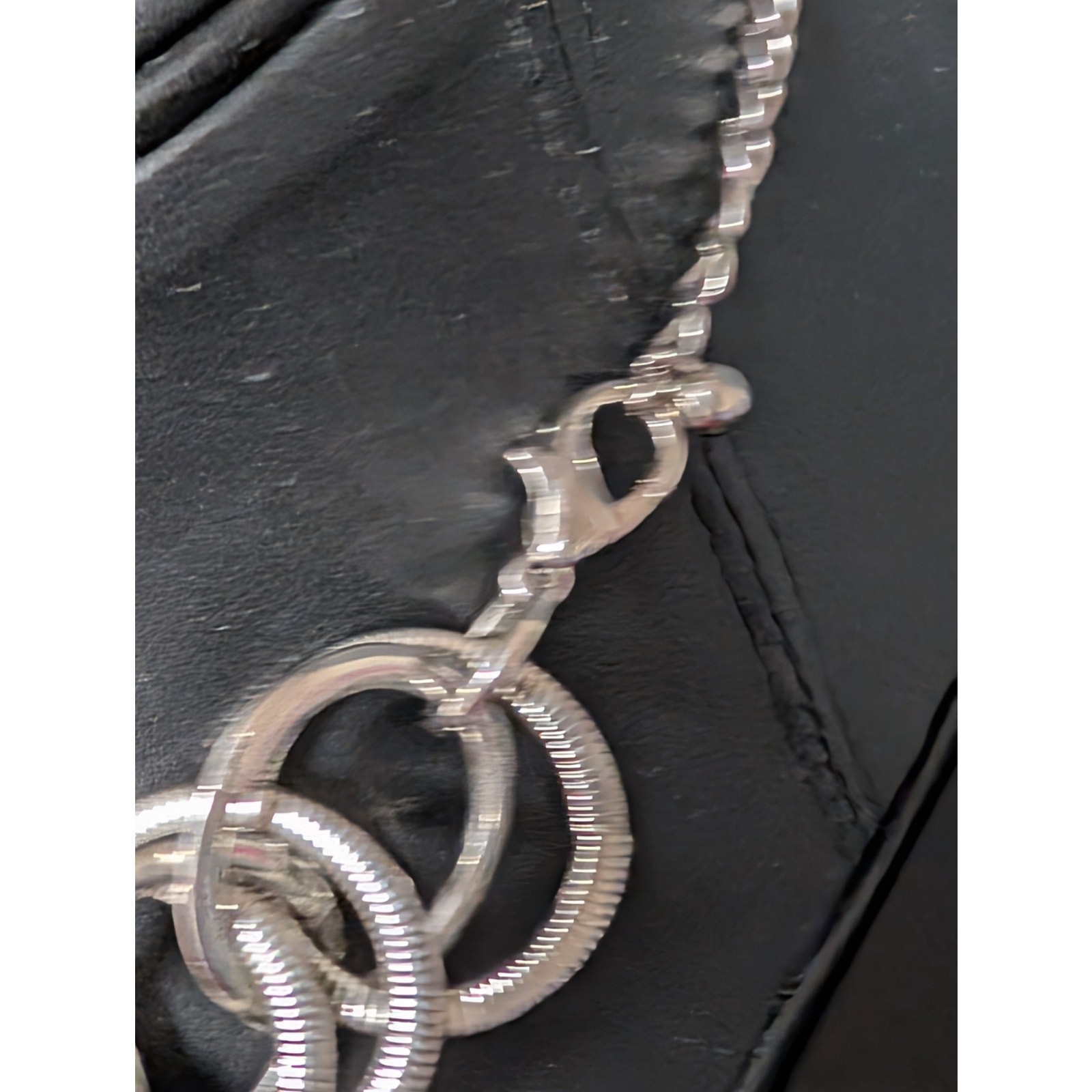 Silver Tone Large Chain Necklace With Lobster Claw Clasp