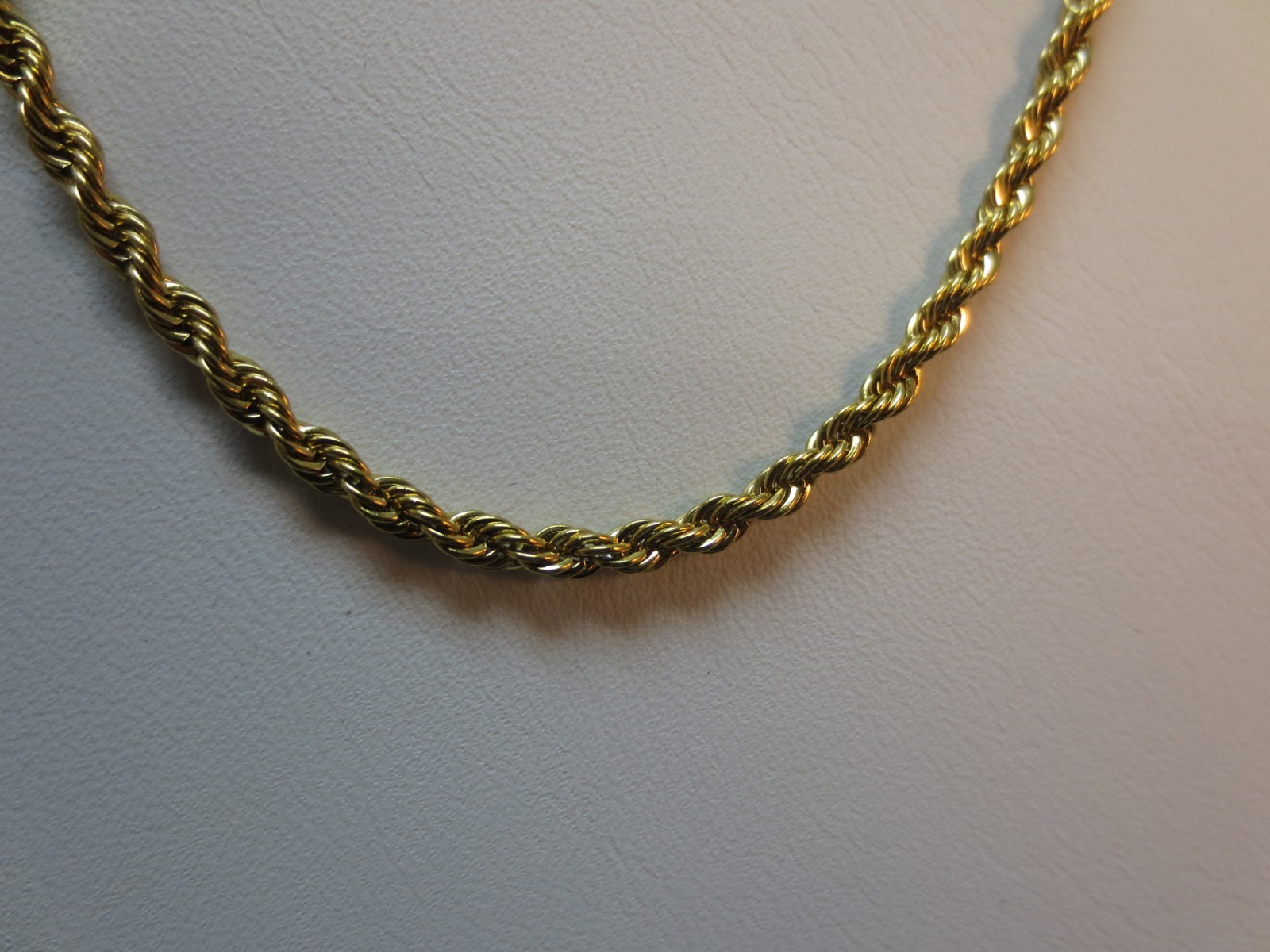 16″-30″ 2.5/3/4/5mm SILVER OR GOLD STAINLESS STEEL ROPE CHAIN USA SELLER