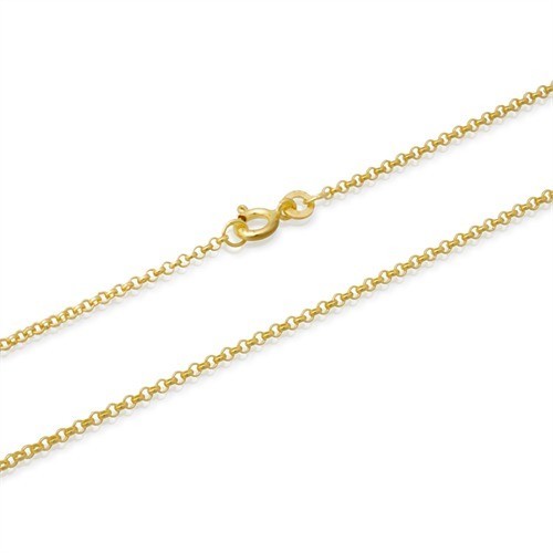 2mm 14k GOLD PLATED STERLING SILVER 925 BELCHER ROLO CABLE MARINE CHAIN NECKLACE