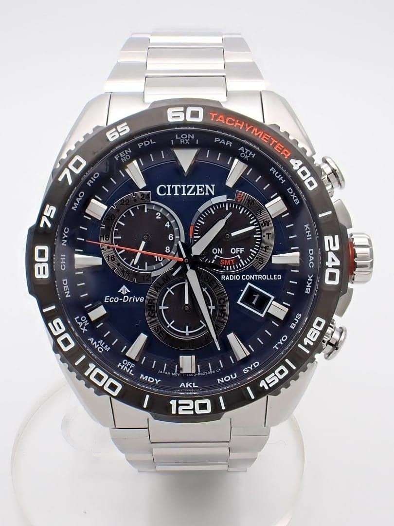 CITIZEN PROMASTER LAND Eco Drive radio clock CB5034 82L chronograph men’s watch