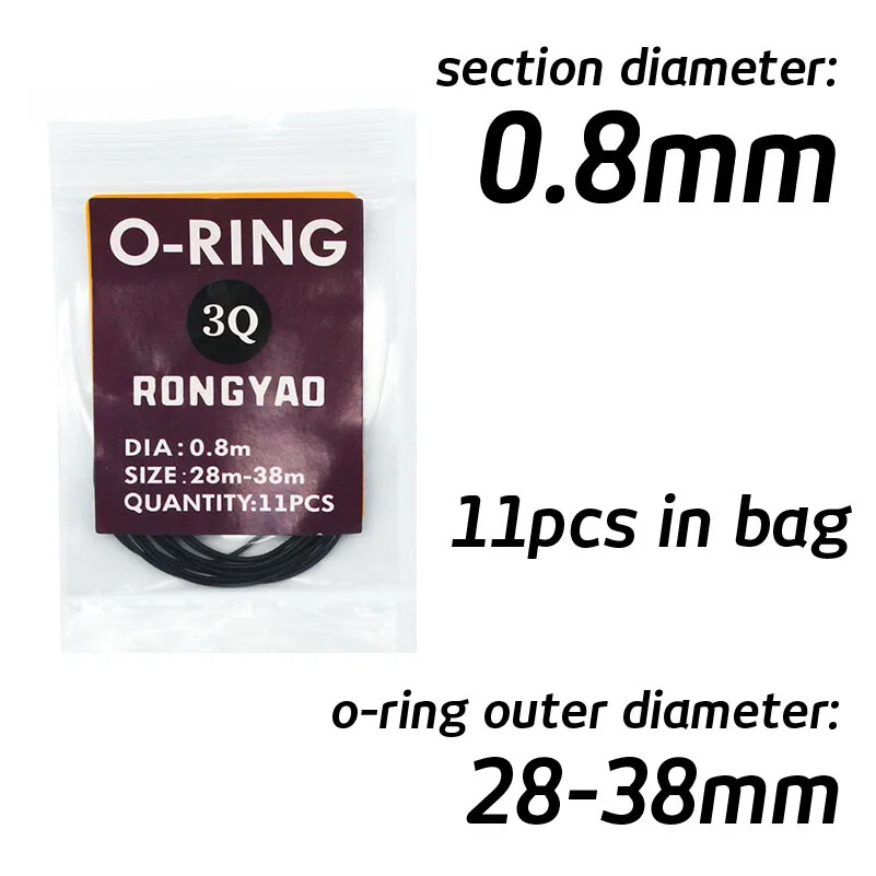Watch Back Case Waterproof O-Ring 0.5-0.8mm 13-40mm Rear Cover Gasket Seal Ring
